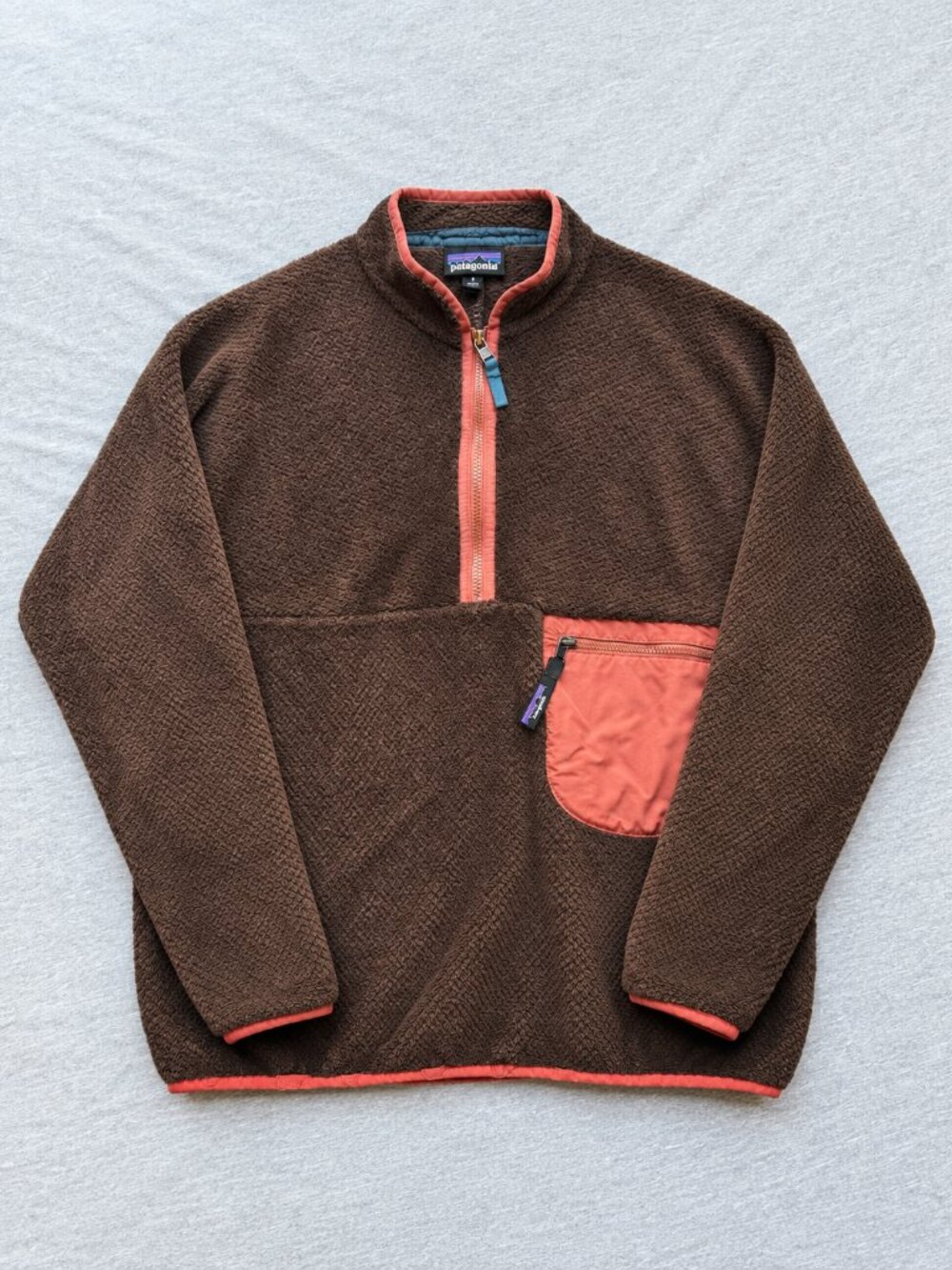 Patagonia Re-Tool 1/2 Zip Fleece Brown Pink | Medium